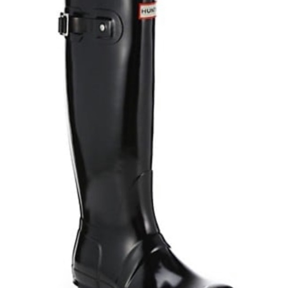 Womens Hunter Glossy Rainboots - Picture 1 of 1